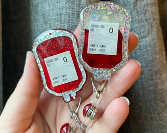 Blood Transfusion Badge Reel - Choose The Blood Type!