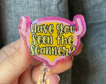 Bladder Badge Reel Pink - Urology / Med Surg / Bladder Scanner