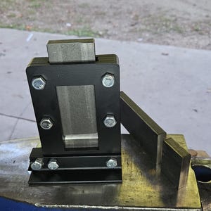 Blacksmith Guillotine Tool – 4140 Alloy Steel – 3/4″ x 2″ – Forging + Knife Making Tool – Made in USA