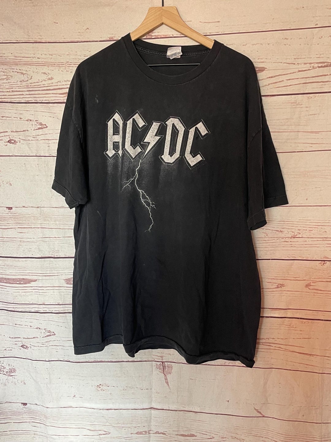 Vintage AC/DC Lightning Band Concert Tour Shirt Black Size 2XL - Etsy