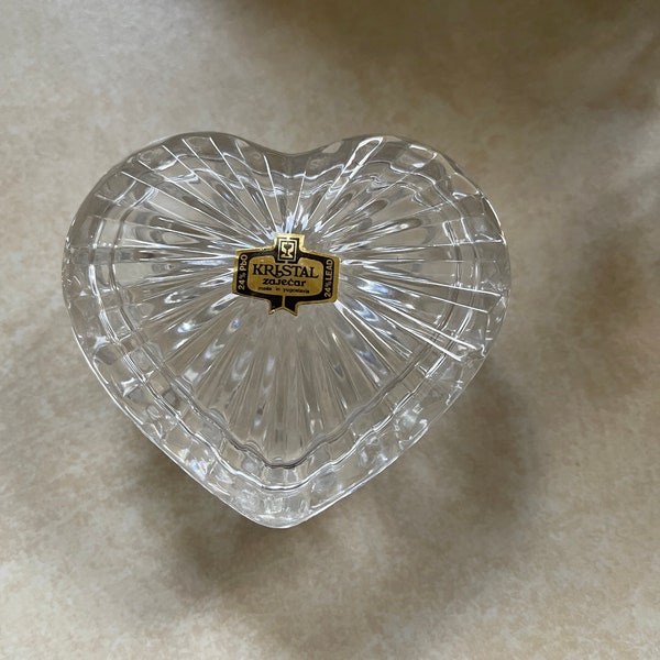 Glass Heart Box Etsy