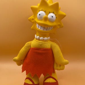 Vintage 1990 The Simpsons Lisa Plush Doll Toy Collectible