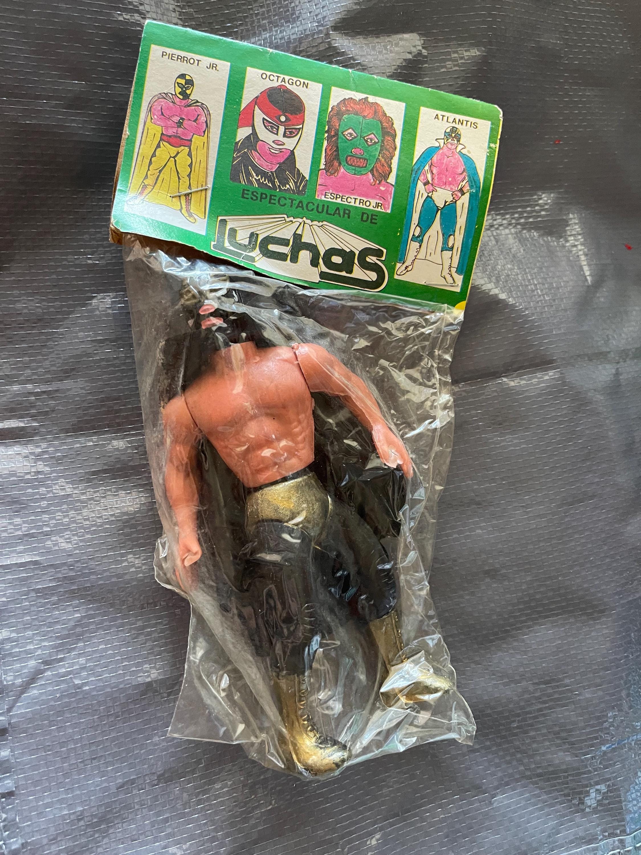 Vintage Bootleg With Cape Mexican Lucha Libre Wrestling Action Figure