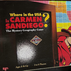 millésime 1993 Aux Etats-Unis, où se trouve Carmen Sandiego ? Jeu de société par University Games
