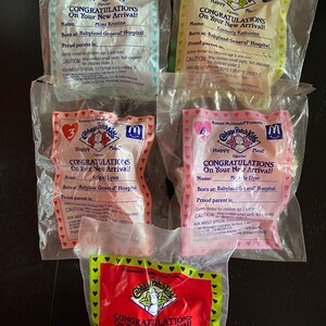 Vintage 1992/1994 Cabbage Patch Kids Happy Meal Toys Collectibles Figurines Set Of 5