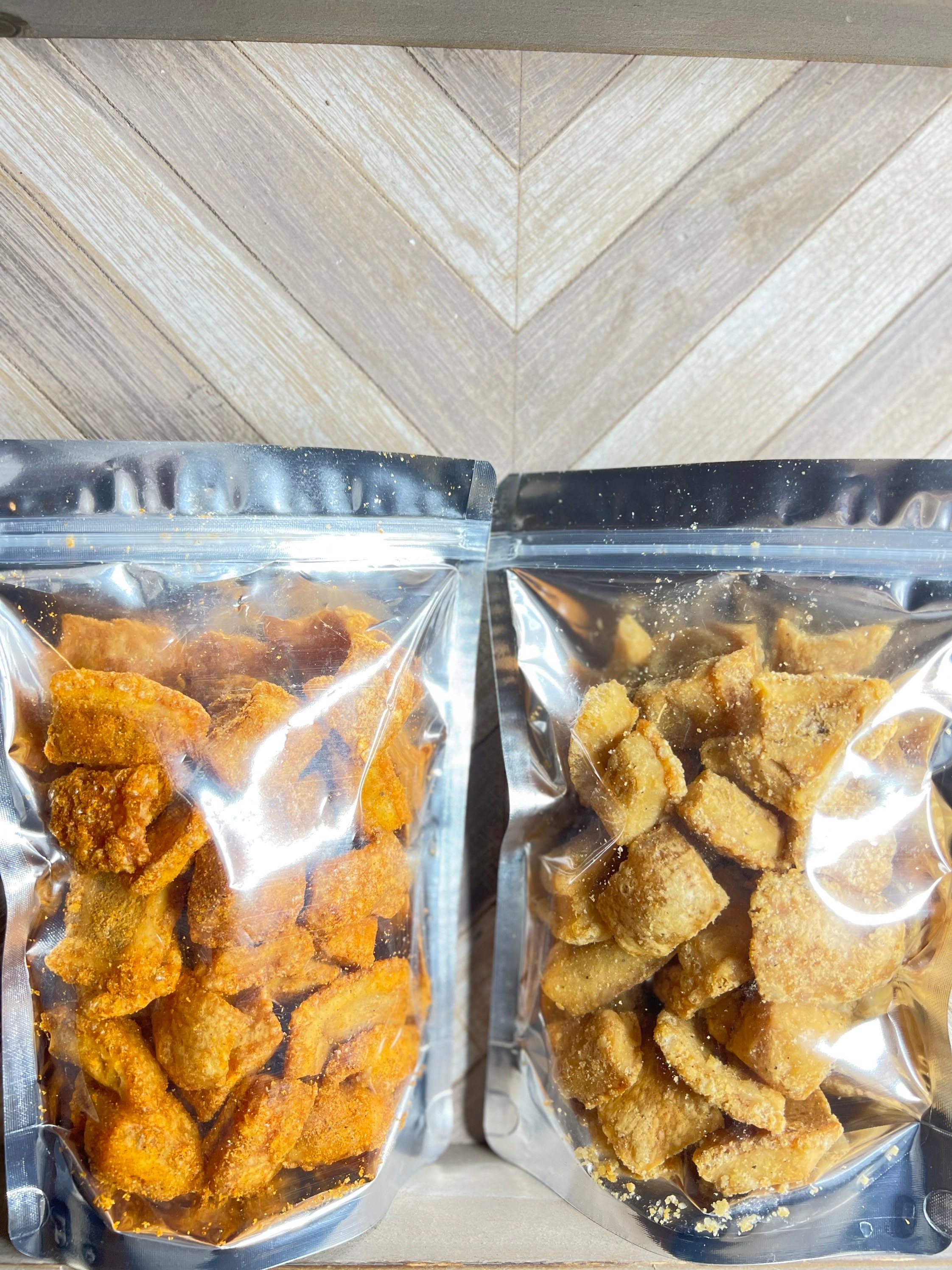 Cracklin Cracklings pork Skins Pork Rinds Pork Salty Snack Keto Snack