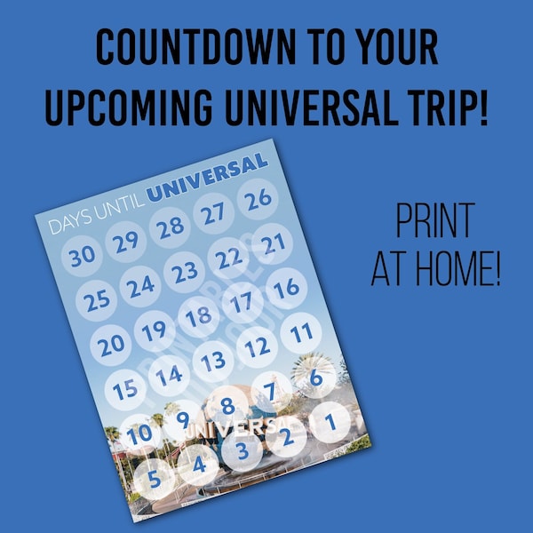 Countdown to Universal Studios Vacation!