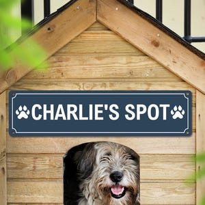 Pets Spot Sign, Pet Home Sign, Personalized Dog Name Sign,  Custom Cat Name Sign,Door Sign,Paw Print Sign, Dog Birthday Gift Aluminum Sign
