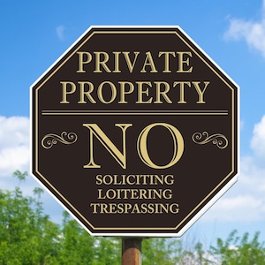 Private Property Gate Sign,Custom Metal Sign, Custom Stop Sign,Warning Gate Sign Metal Aluminum Sign 12&quot;x12&quot; Octagon Outdoor Aluminum Sign