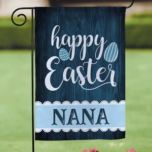 Happy Easter Garden Flag,Personalized Easter Garden Flag,Easter Bunny Flag Holiday Yard Flag Outdoor decor 12x18 Inch Double Sided