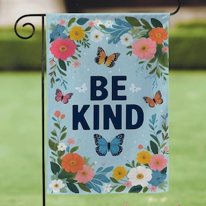 Be Kind Garden Flag, LGBT Garden Flag, Yard Sign, Garden Flag,Personalized Home Garden Flag, Housewarming Gift,  12x18 Inch Double Sided