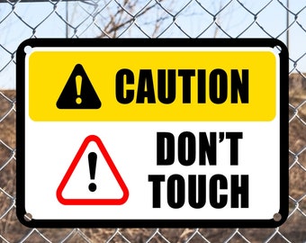 Custom Caution Sign, Metal Custom Sign, Custom Metal Gift, Aluminum Caution Sign,Caution Sign, Caution Road Signs, Metal Caution Sign