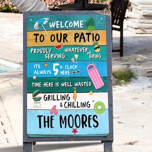 Personalized Pool Rules Sign,Funny Swimming Decor, Pool Bar outdoor Metal Sign, Funny Swimming Decor Our Pool Rules Sign, Farmhouse Wall Art