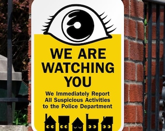 Neighborhood Crime Watch Metal Sign: Home Security (6” or 12”) - Etsy