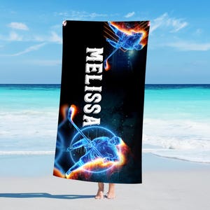 Custom Hockey Beach Towel,Hockey Team Gifts, Sports Team Towel,Personalized Beach Towel,Monogram beach Towels,Kids Beach Towel Sports Towels