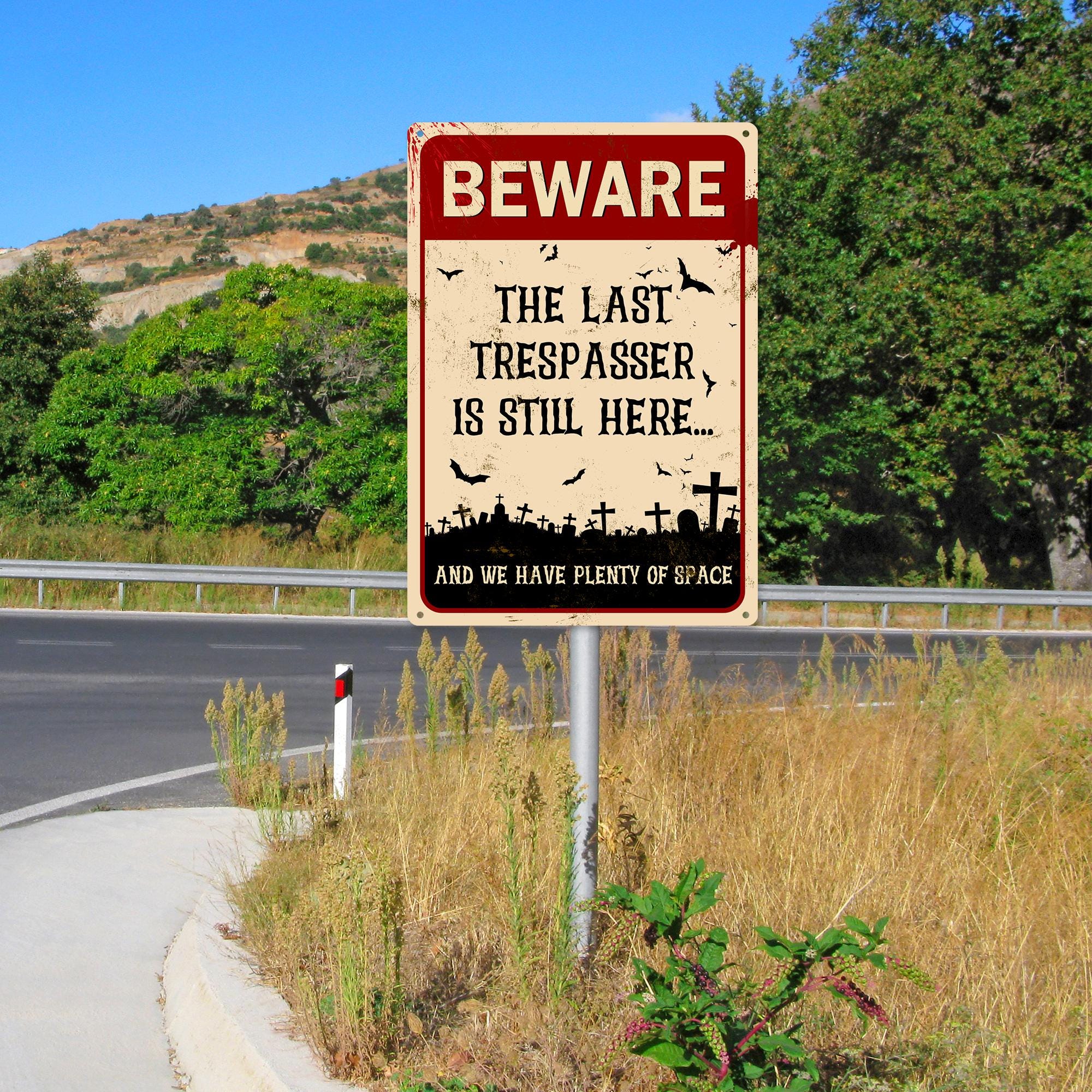 Beware Custom Sign,custom Metal Sign, Personalized Metal Sign,front ...