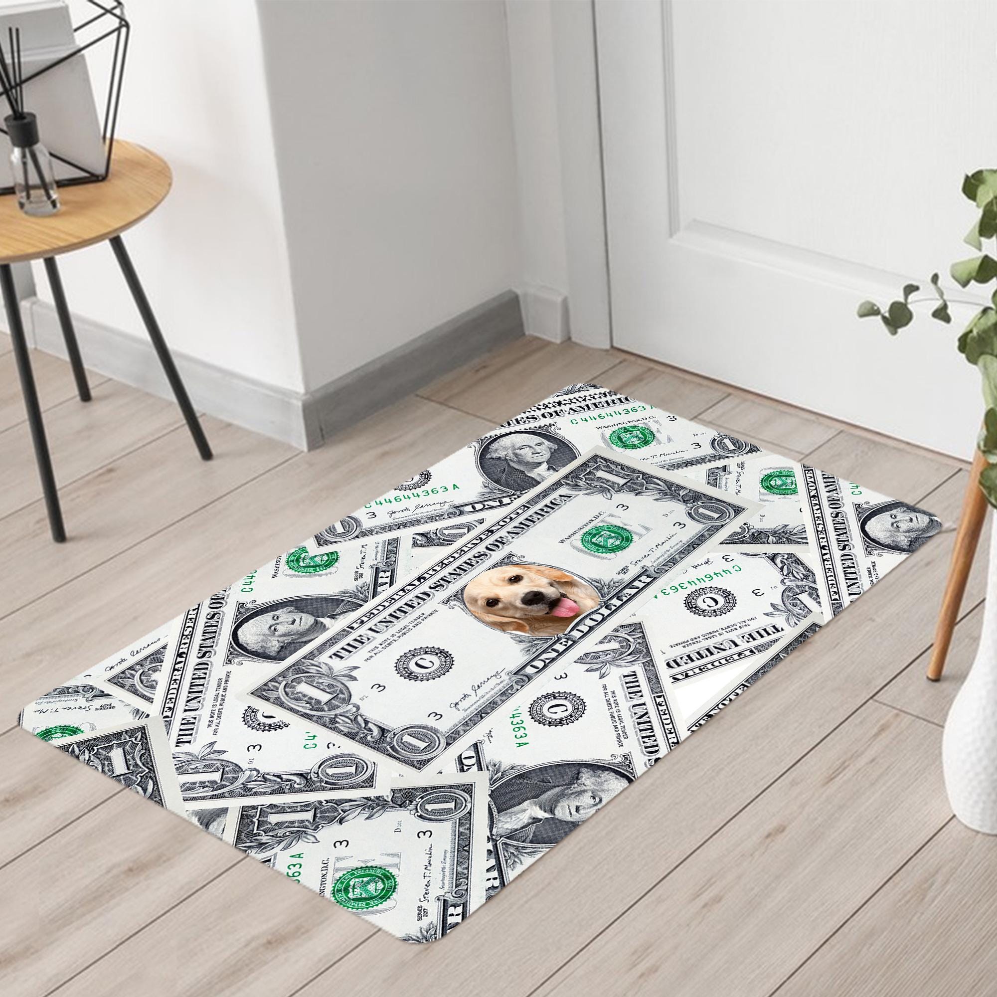 Dollar Rug, Money Rug, Custom Photo Doormat, 100 Dollar Bill Rug ...