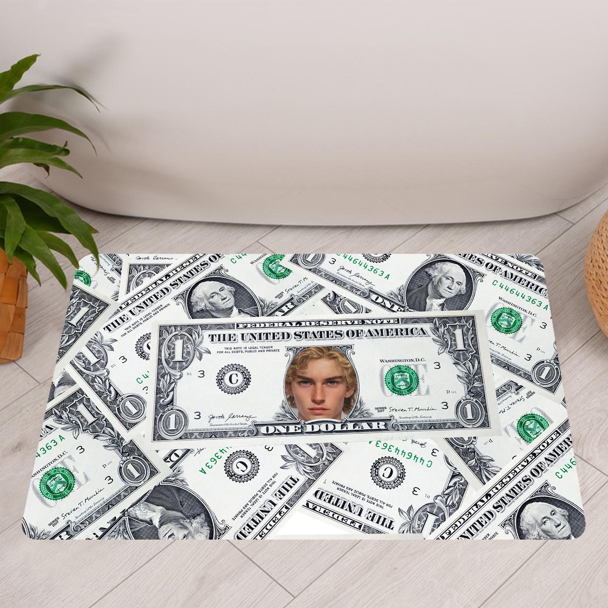 Dollar Rug, Money Rug, Custom Photo Doormat, 100 Dollar Bill Rug ...