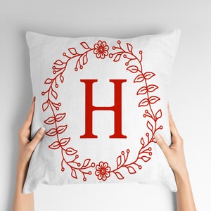 Monogram Pillow Cases,Personalized Initial Cushion Cover,Custom Monogram Pillow Case,Wedding Gift Ideas,Custom Throw Pillow,Initial Pillow