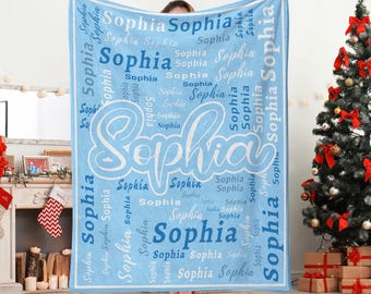 Personalisierte Kinder Name Decke, Benutzerdefinierte Name Decke für Jungen Mädchen, Baby Mädchen Decke, Name Decke, Kinder Decke, personalisierte Geschenk für Papa Mama