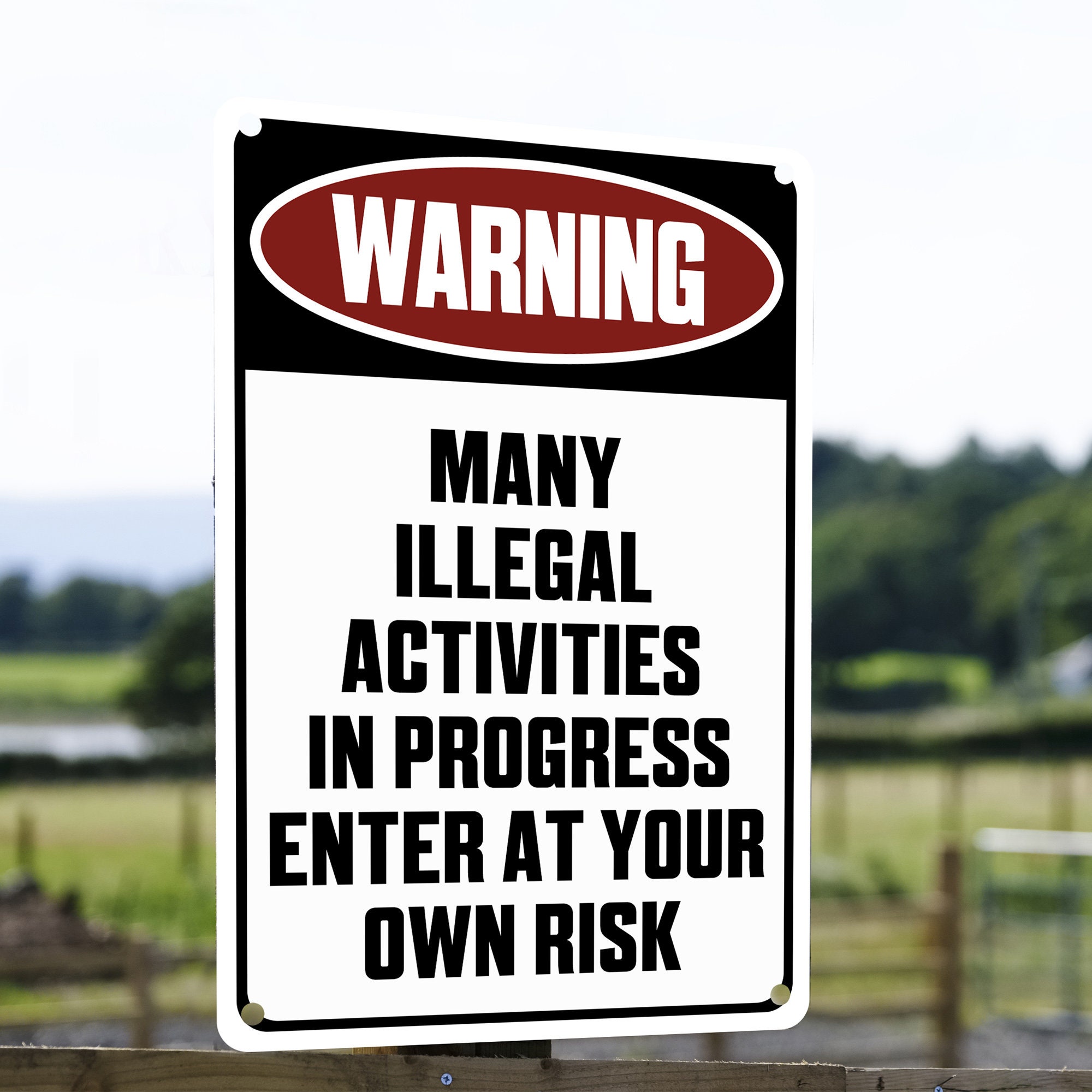 Custom Warning Sign,personalized Aluminum Sign,custom Metal Sign ...