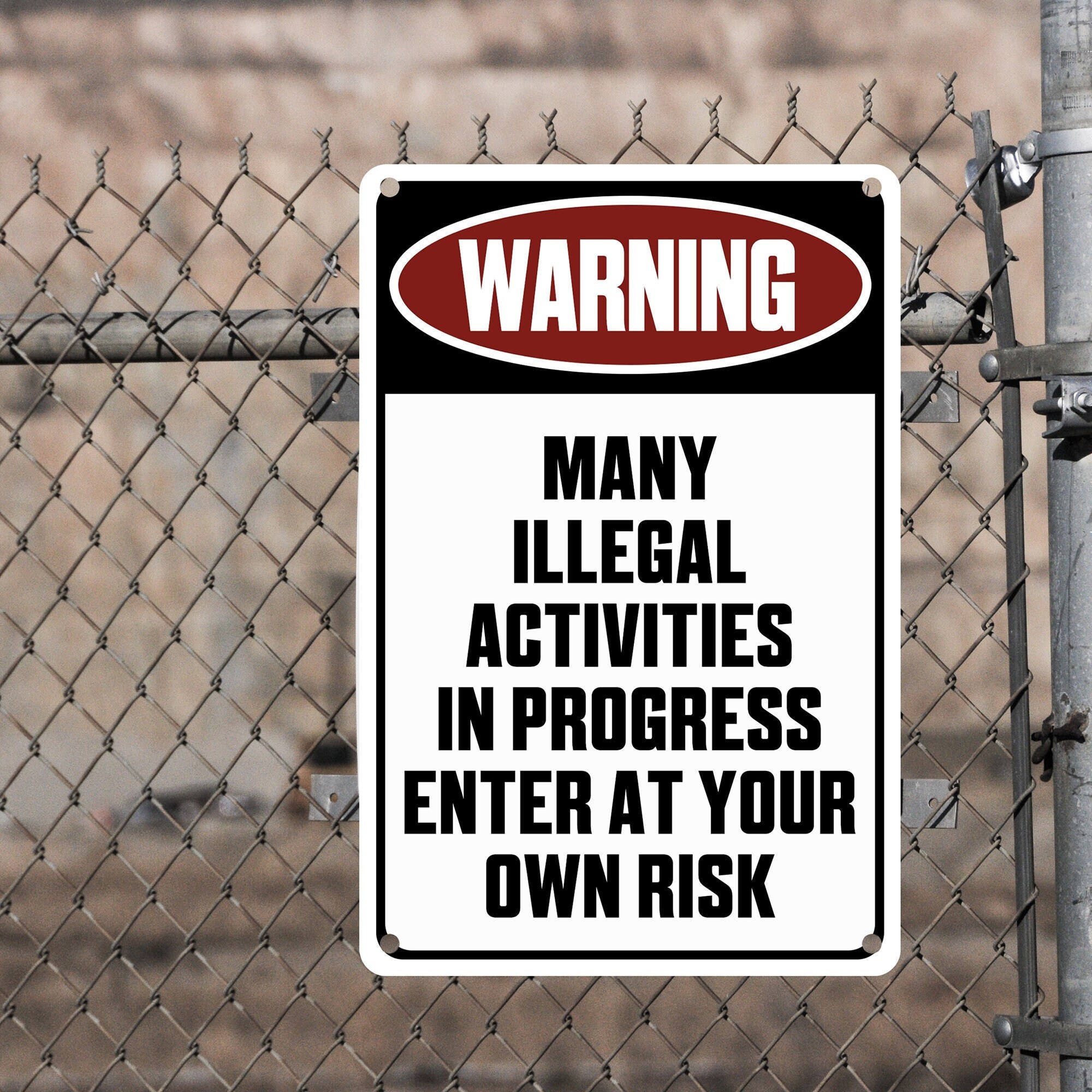 Custom Warning Sign,personalized Aluminum Sign,custom Metal Sign ...