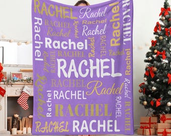 Personalisierte Decke, Benutzerdefinierte Decke mit Namen, Namensdecke für Erwachsene, Baby Mädchen Decke, Namensdecke, Kinderdecke, personalisiertes Geschenk