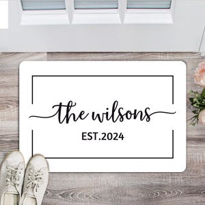 Custom last name doormat, Custom Door Mat with Family Name, First home gift, Non-Slip Runner Rug, Personalized Outdoor Welcome Mat Decor