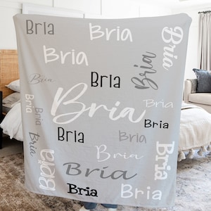 Personalized Blanket,Custom Blanket with Name,Name Blanket for Adults,Anniversary Gift,Baby Name Blanket,Baby Shower Gift,Gifts for Her