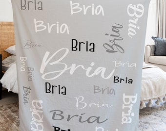 Manta personalizada, manta personalizada con nombre, manta con nombre para adultos, regalo de aniversario, manta con nombre de bebé, regalo de baby shower, regalos para ella