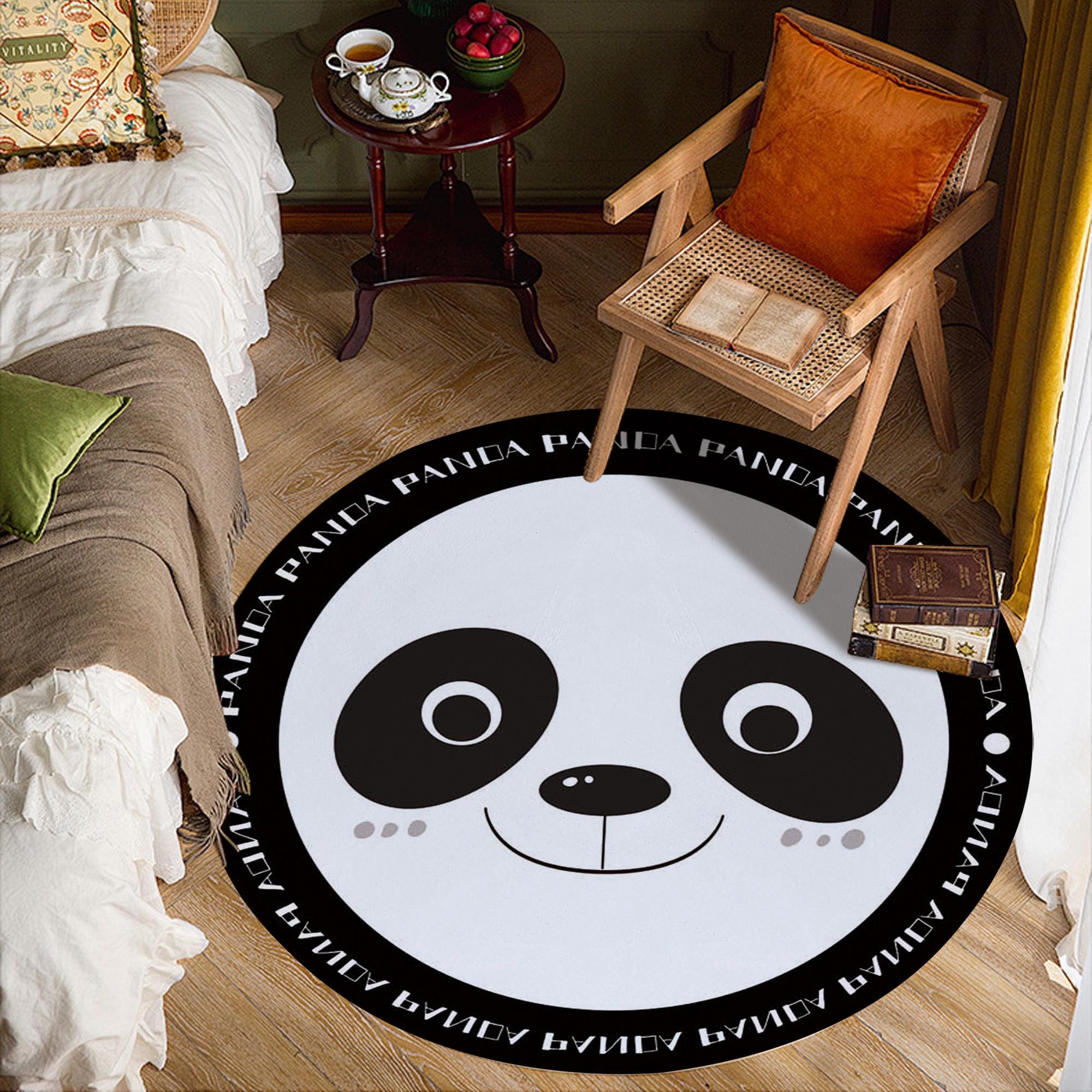 Real Panda Rug Panda Nursery Rug, Animal Theme Rug, Cute Playroom Rug, Clasroom ...
