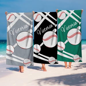 Baseball Player Beach Towel, Baseball Lover Gifts,Gift For Baseball Mom, Baseball Coach Gift,Kids Beach Towel Sports Towels Sports Gifts Him