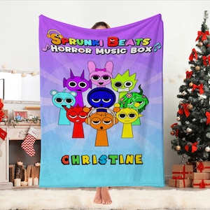 Sprunki Beats Blanket,Sprunki games lovers Blanket, Custom Gamer Throw Incredibox Sprunki Blanket,Baby Blanket, Personalized Gift for kids