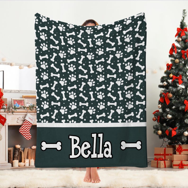 Custom Pet Blanket,personalized Blanket With Your Pets Name,dog Lover