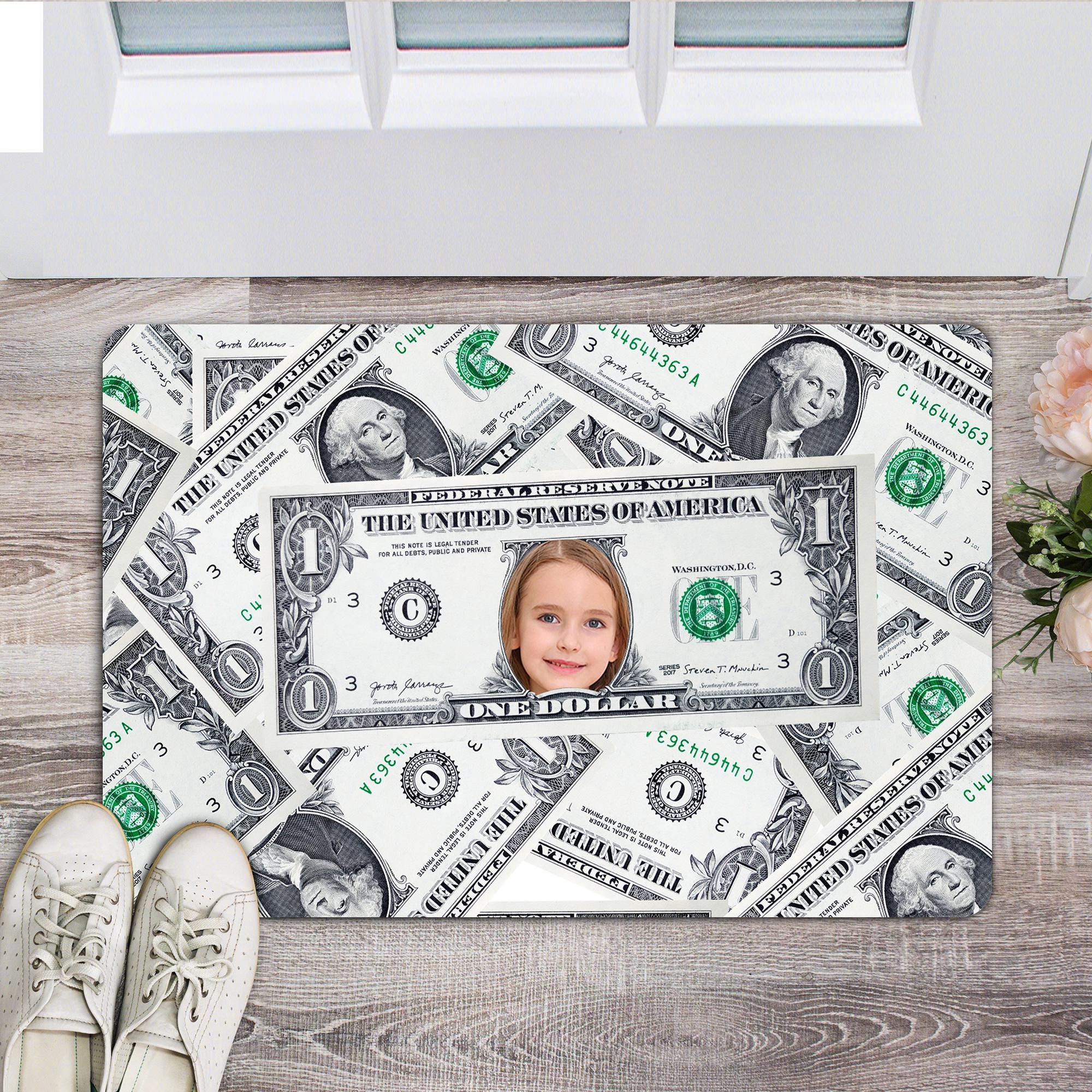 Dollar Rug, Money Rug, Custom Photo Doormat, 100 Dollar Bill Rug ...