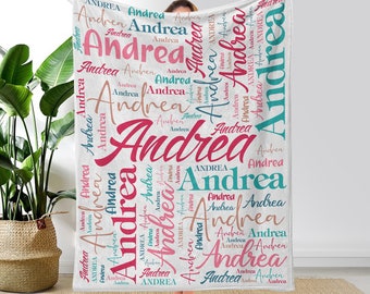 Manta de bebé personalizada, manta personalizada con nombre, manta de nombre para adultos, regalo de aniversario, manta de nombre de bebé, regalo de baby shower, regalos para ella