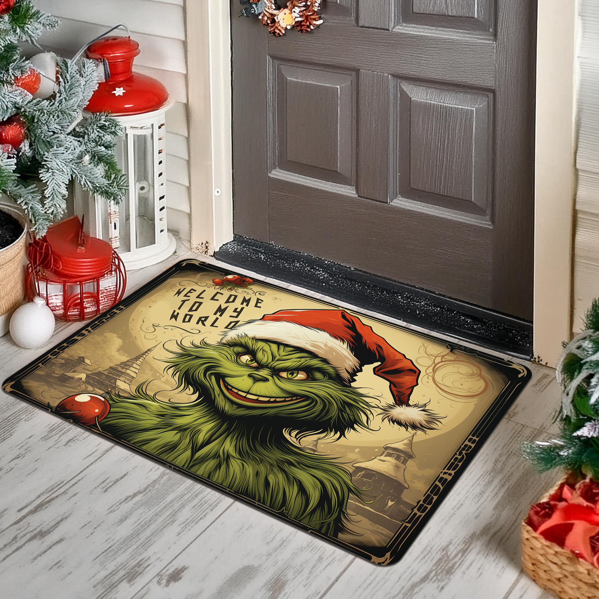 Grinchmas Outdoor Rug, Grinch Rug, Grinch Gift, Holiday Gift, Merry ...
