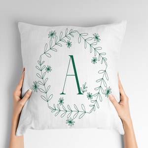 Monogram Pillow Cases,Personalized Initial Cushion Cover,Custom Monogram Pillow Case,Wedding Gift Ideas,Custom Throw Pillow,Initial Pillow