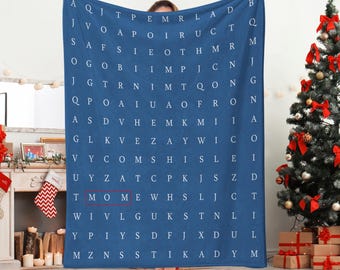 Letter To Mom Personalized Plush Fleece Blanket, Personalized Mother's Day Gifts, Mothers Day Gifts For Mom, Mom Gifts From Daughter, Son