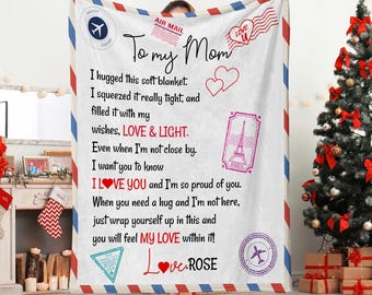 Muttertagsgeschenke, an meine Mutter Decke, personalisiert an meine Mutter Decke, Muttergeschenke von Tochter, personalisierte Decke Brief an Mutter
