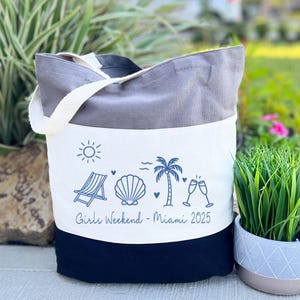 Custom Girls Weekend Gift Bag, Girls Trip 2025 Tote Bag, Girls Travel Bag, Girls Vacation Bag, Custom Girls Trip Bag,Gift Bag for 2025 Girls