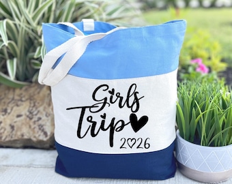 Bolsa de viaje de chicas 2026, lienzo de viaje para mejores amigas, fin de semana de chicas, regalo de vacaciones para amigas