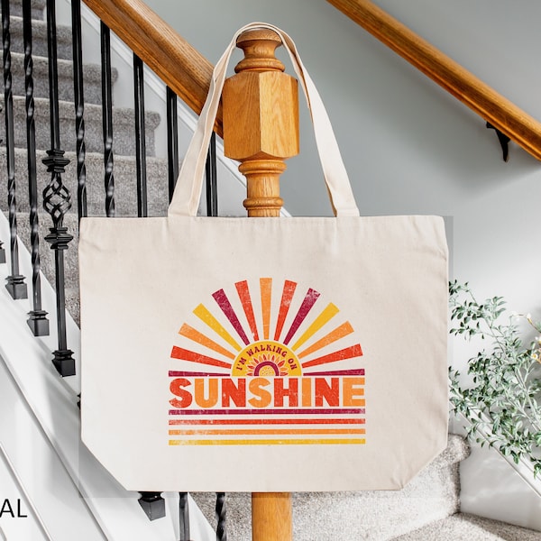 Sunshine Tote Bag, Canvas Tote Bag, Summer Tote Bag, Beach Tote Bag, Tote Bag for Women, Summer Gifts for Women, Gift for Summer