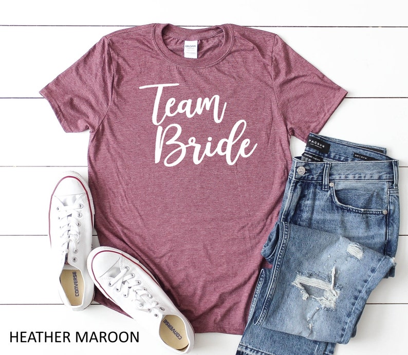 Bride Shirt , Bachelorette Matching Shirt , Bride Squad Shirt , Bridal Party Shirt , Bride Tribe Shirt , Bridesmaid Gift, Bride V-neck Shirt image 9