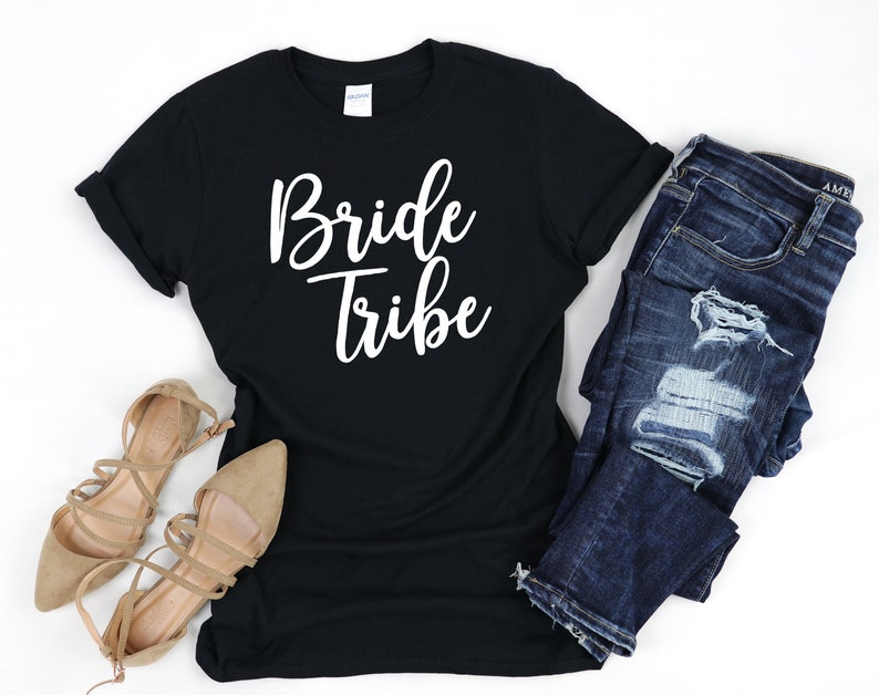 Bride Shirt , Bachelorette Matching Shirt , Bride Squad Shirt , Bridal Party Shirt , Bride Tribe Shirt , Bridesmaid Gift, Bride V-neck Shirt image 10