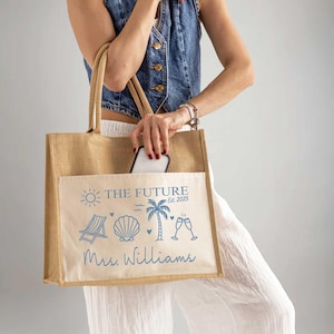 Custom Mrs Beach Bag,Bachelorette Gifts,Bridal Beach Bag,Bride to be Bag,Beach Bag,Personalized Beach Bag,Honeymoon Beach Bag,Future Mrs Bag