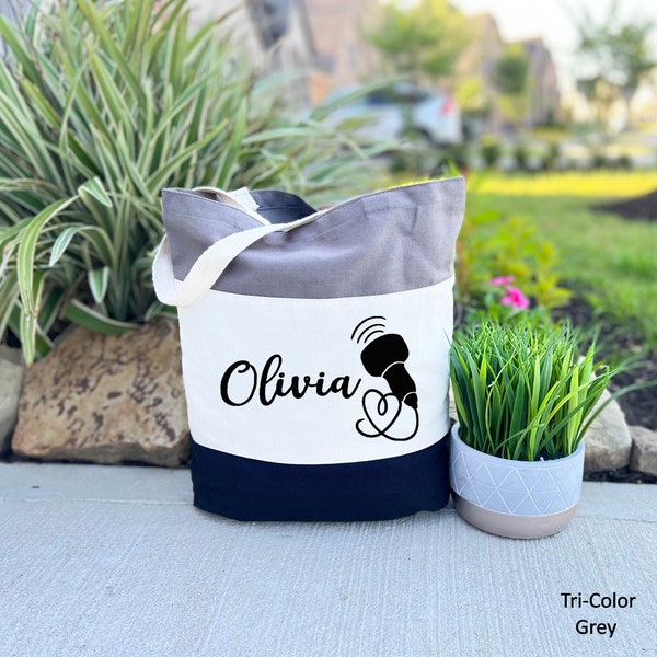 Personalized Sonographer, Personalized Ultrasound Tech, Ultrasound Tech Gift, Ultrasound Tote Bag, Ultrasound Tech, Canvas Tote Bag