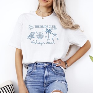 The Bride Club Bachelorette Shirt, Custom Bride Tshirt, Bridal Party Tee, Bach Club Bachelorette Party Favor Shirt, Bach Party Favor T-shirt