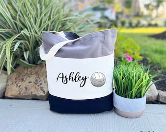 Custom Volleyball Tote Bag, Volleyball Player Tote Bag, Gift for Volleyball Team, Team Spirit Gifts, Game Day Gift, Volleyball Player Gift