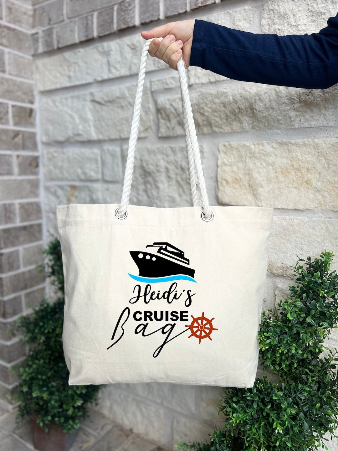 Personalized Cruise Ship Tote Bag, Cruising Tote Bag, Cruise Trip Gift